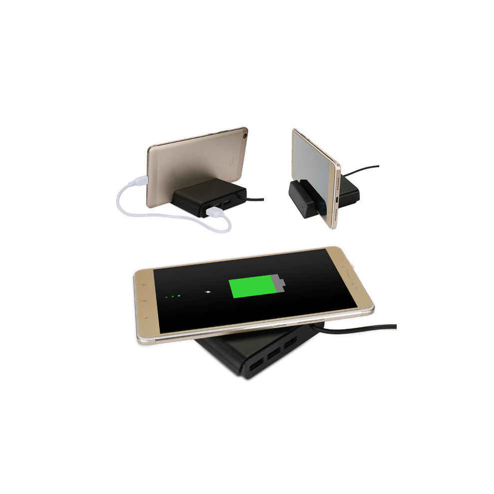 3 In 1 Multifunction Qi Wireless Mobile Charger Phone Stand Holder 3 Usb Port Usb Charger 9335384693229