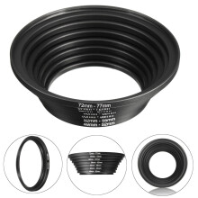 7 in 1 49 52 55 58 62 67 72 77mm Metal Step Up Rings Lens Adapter Filter Set