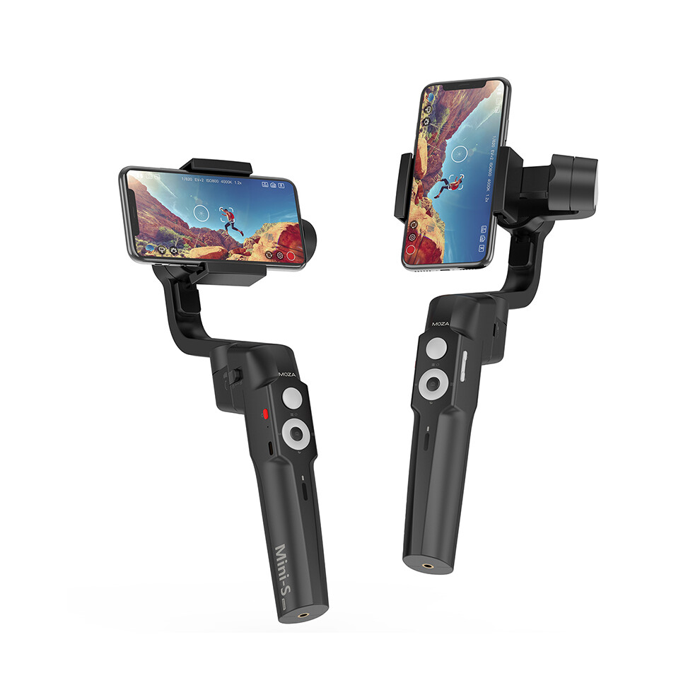 MOZA Mini S Foldable 3 Axis Handheld Gimbal Stabilizer for iPhone X Samsung S8 Huawei P30 Smartphone GoPro