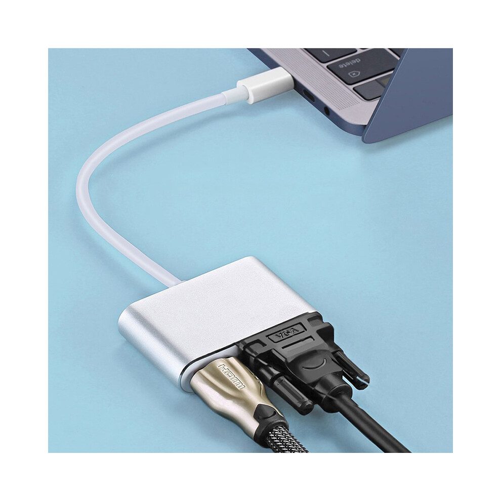 Augienb Usb C Type C To 4K 30Hz + Vga 1080P Adapter For Smart Phone Laptop Tablet Pc Macbook 706433990900
