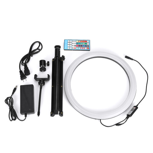 1 Set Flash LED Fill Light Desktop Live Removable Tripod Stand Phone Clip Holder 2