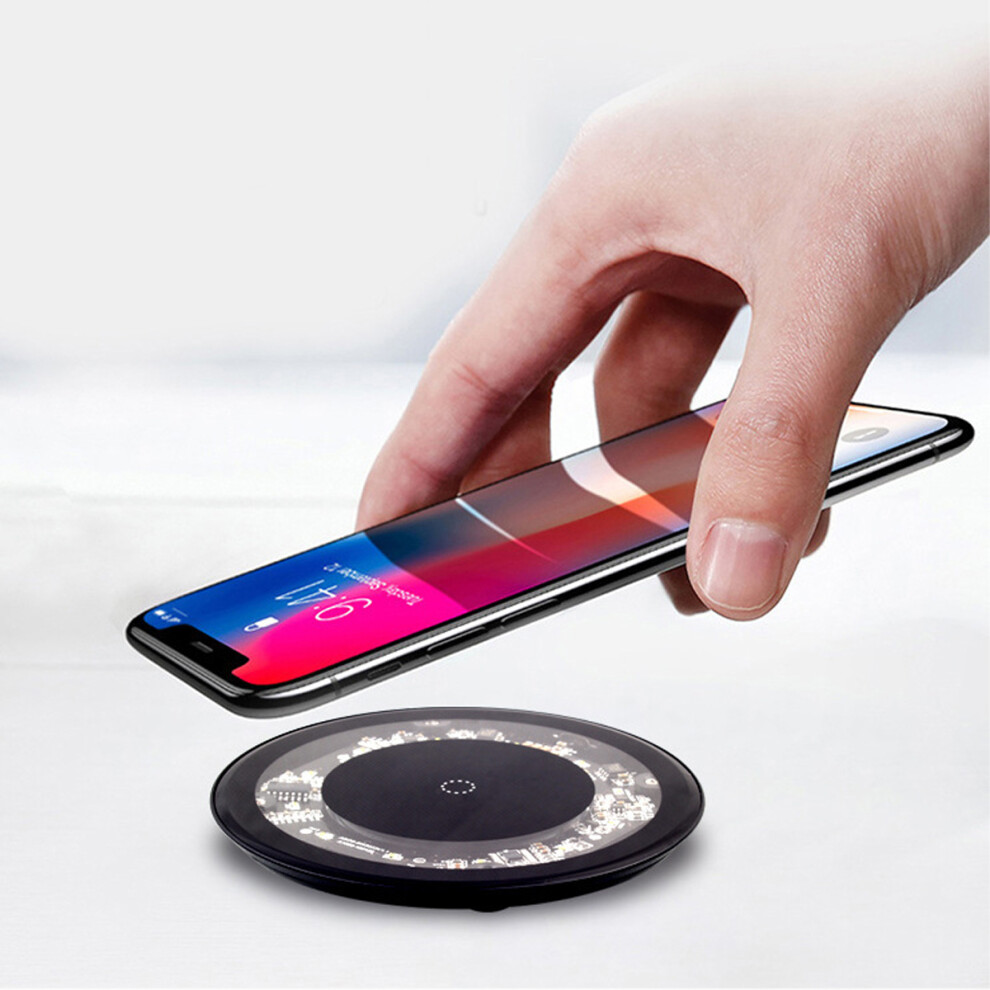 Bakeey 15W Transparent Smart Induction Quick Charge Wireless Charger For Iphone 11 Pro Max For Samsung S10 Xiaomi Huawei 783057927437