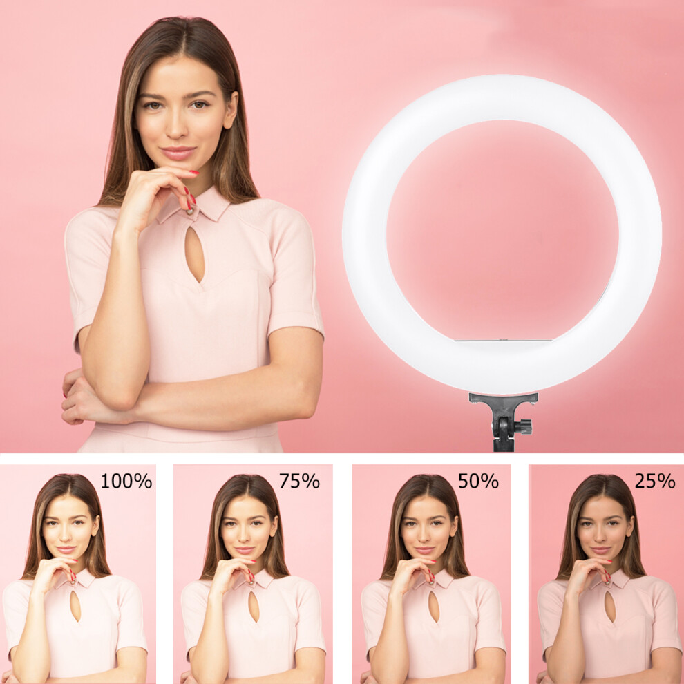 Controllable Portable 2.1M 14 Inch Ring Led Makeup Ring Lamp Usb Selfie Ring Lamp Phone Holder Tripod Stand Photography Ing Light 791566437019