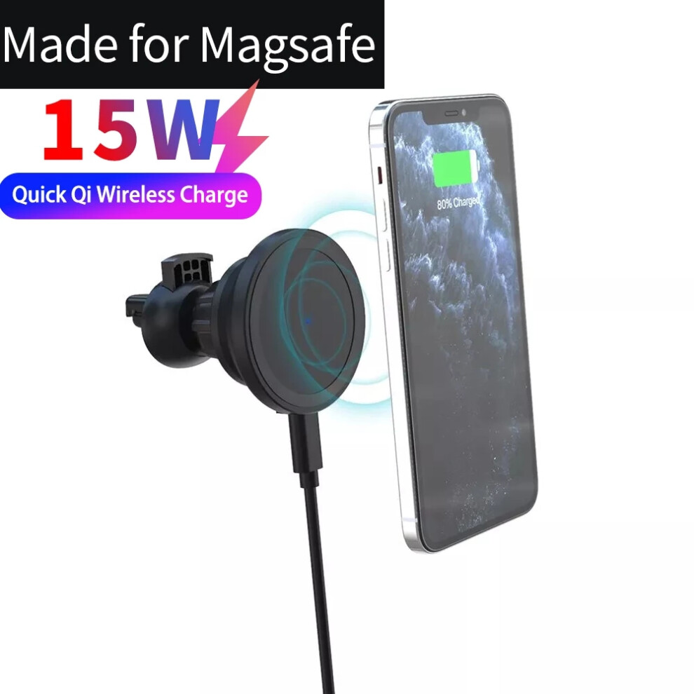 Bakeey 15W Wireless Magsafing Magnetic Car Charger Holder Mount For Iphone 12 Mini 12 Pro 12 Pro Max For Samsung Galaxy Note S20 Ultra Huawei Mate40 6901249493285