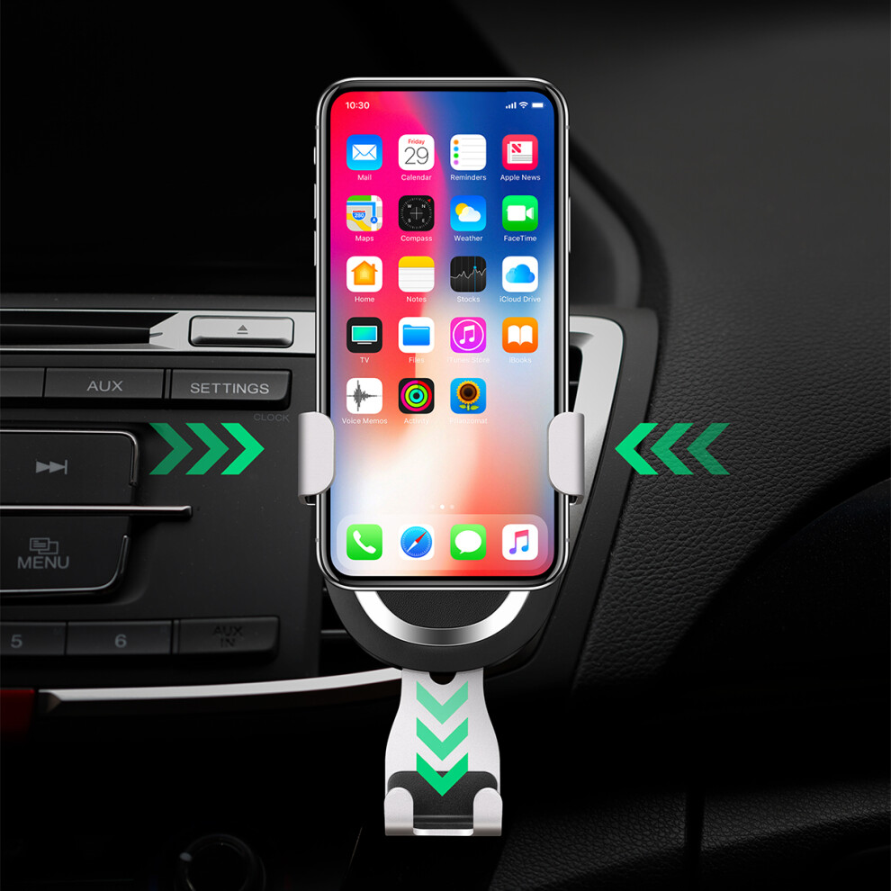 2 In 1 Gravity Auto Lock Car Air Vent 7.5W Fast Wireless Charger For Qi Enabled Cellphone Devices 3294876852857