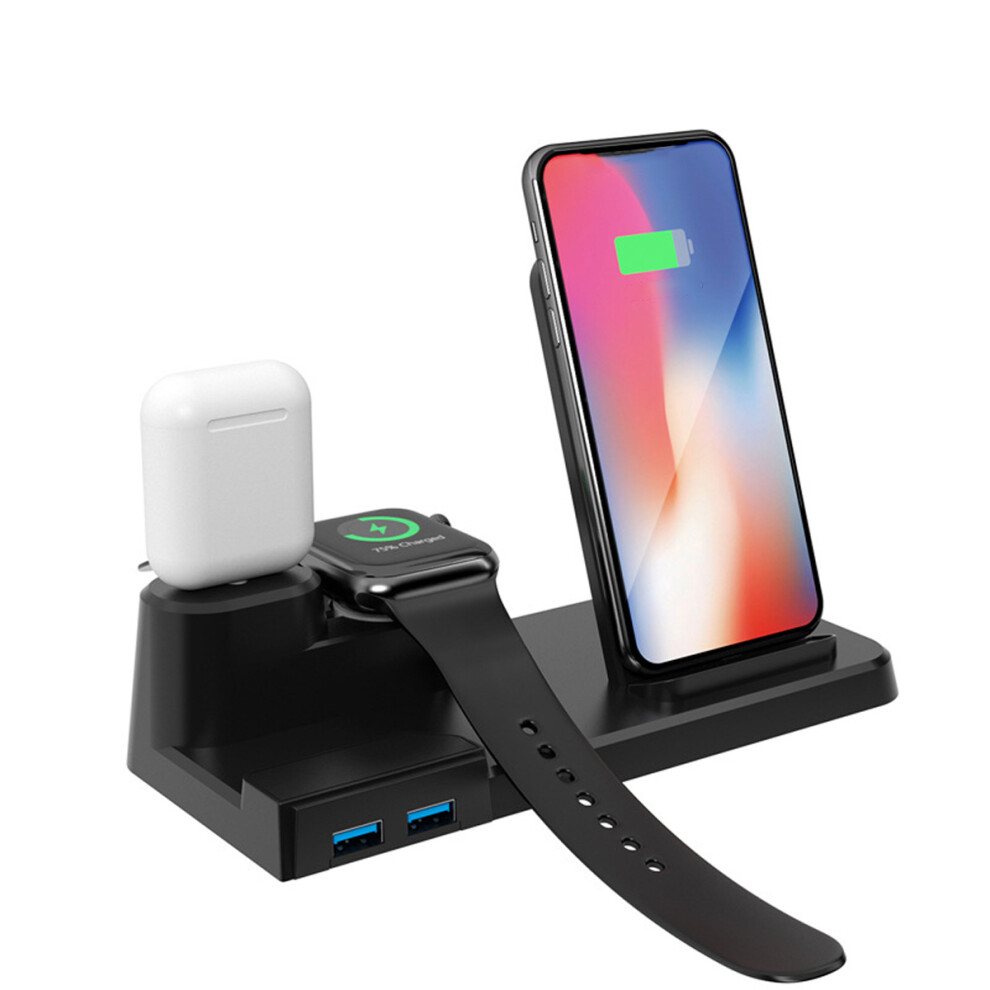 Bakeey 5 In 1 10W Qi Wireless Charger For Iphone 12 11Pro Xs Xr For Iwatch Airpods2 Airpods Pro 7445037215295