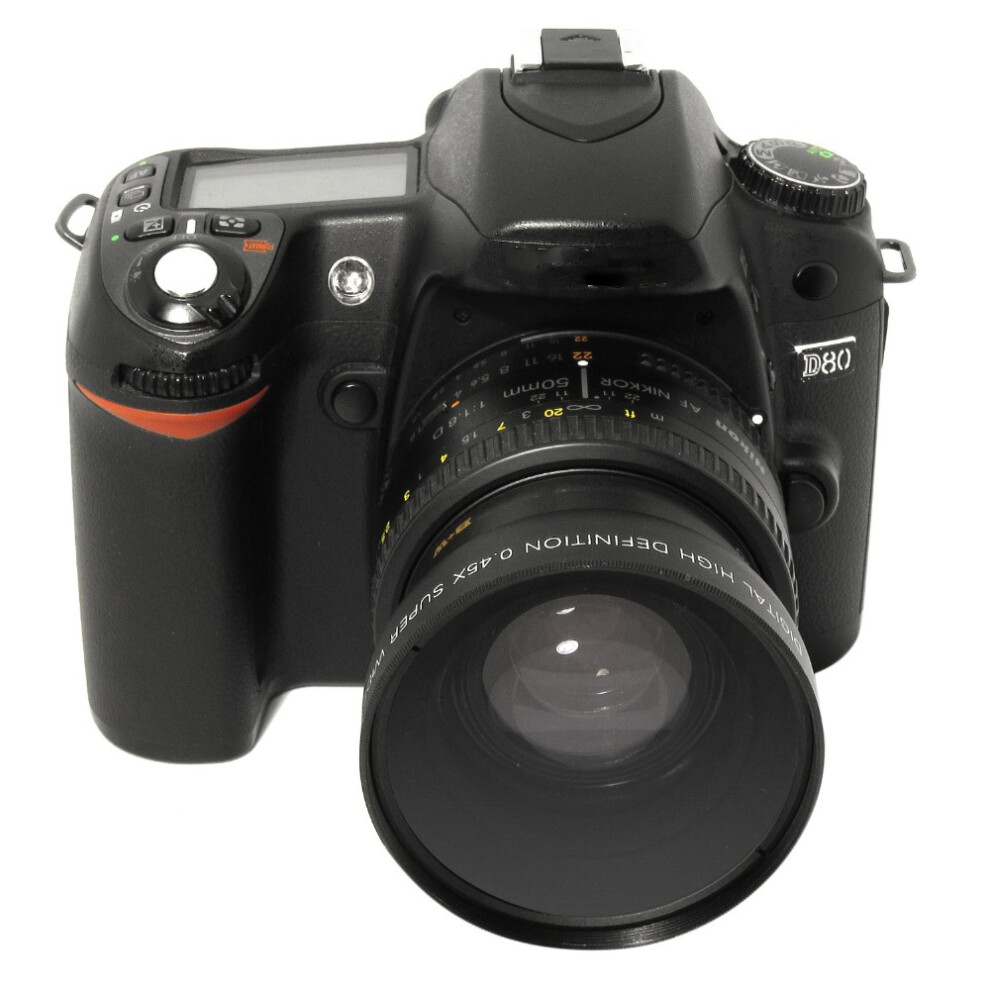 Lightdow Universal Extension 52Mm 0.45X Wide Angle Lens With 62Mm Uv Filter Thread For Dslr Camera 300028060636