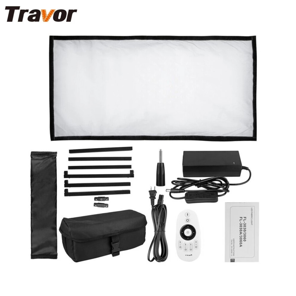 Travor Fl 3060 Flexible Led Video Protable Cri 90 5500K 448Pcs Leds With 2.4G Remote Control For Photography Shooting Light 6906142882501