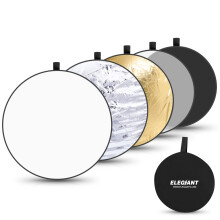 ELEGIANT EGP B04 5 in1 43 Inch 110cm Light Reflector for Photography Portable Photo Reflector Collapsible Multi Disc with Bag