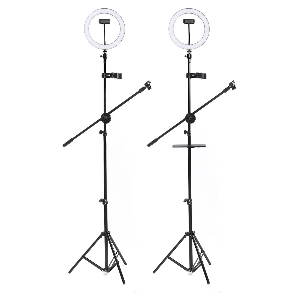 10 Inch Led Dimmable Video Ring Tripod Stand With Phone Holder Bluetooth Selfie Shutter For Youtube Tik Tok Makeup Live Streaming Light 677222030483