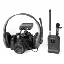 Boya BY WFM12 VHF Lavalier Lapel Microphone Receiver Transmitter for DSLR Camera Smartphone