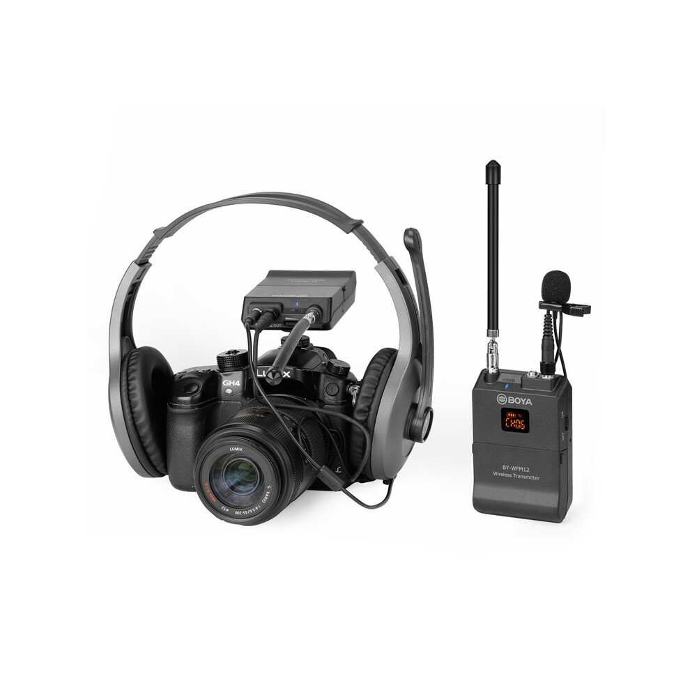 Boya By Wfm12 Vhf Lavalier Lapel Microphone Receiver Transmitter For Dslr Camera Smartphone 749990835321