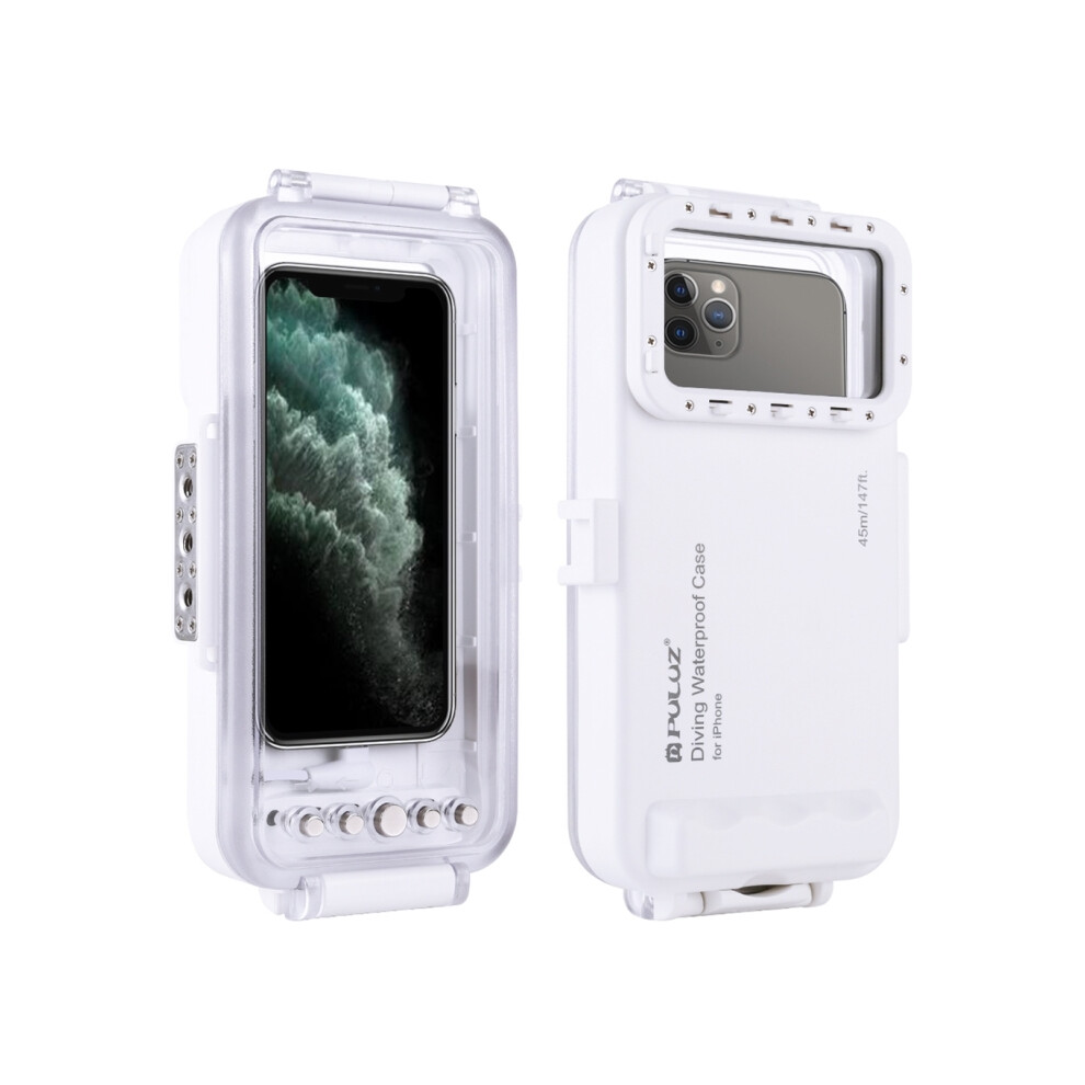 Puluz Pu9010w 45M Depth Waterproof Anti Vibration Phone Diving Case Underwater Photography Phone Case For Iphone 11 Xr X Ios 13.0 Above 6901251200680