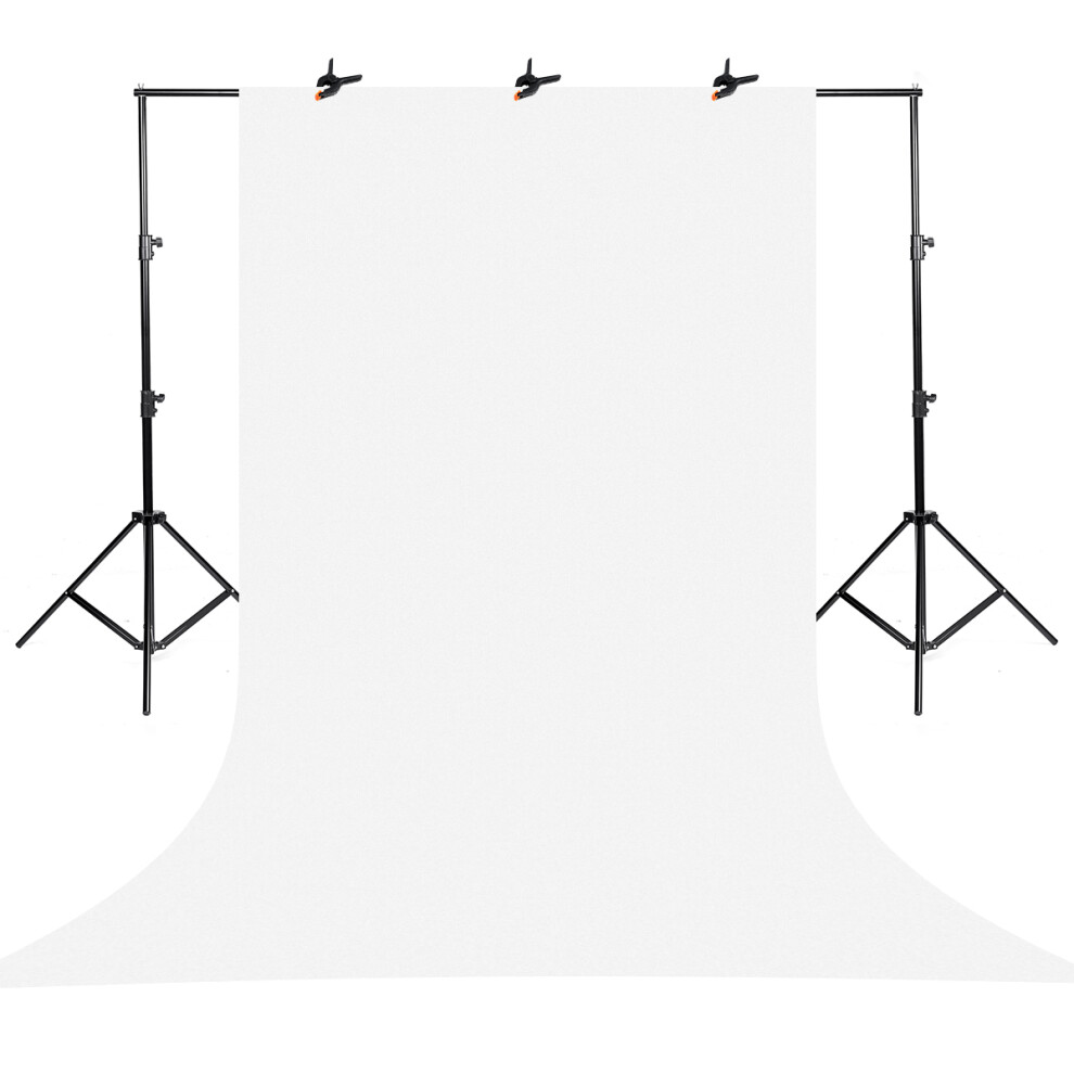 Photography Studio Background Photo Backdrops With Tripod Support Stand Screen Backdrop Photo Kit White 752897051527