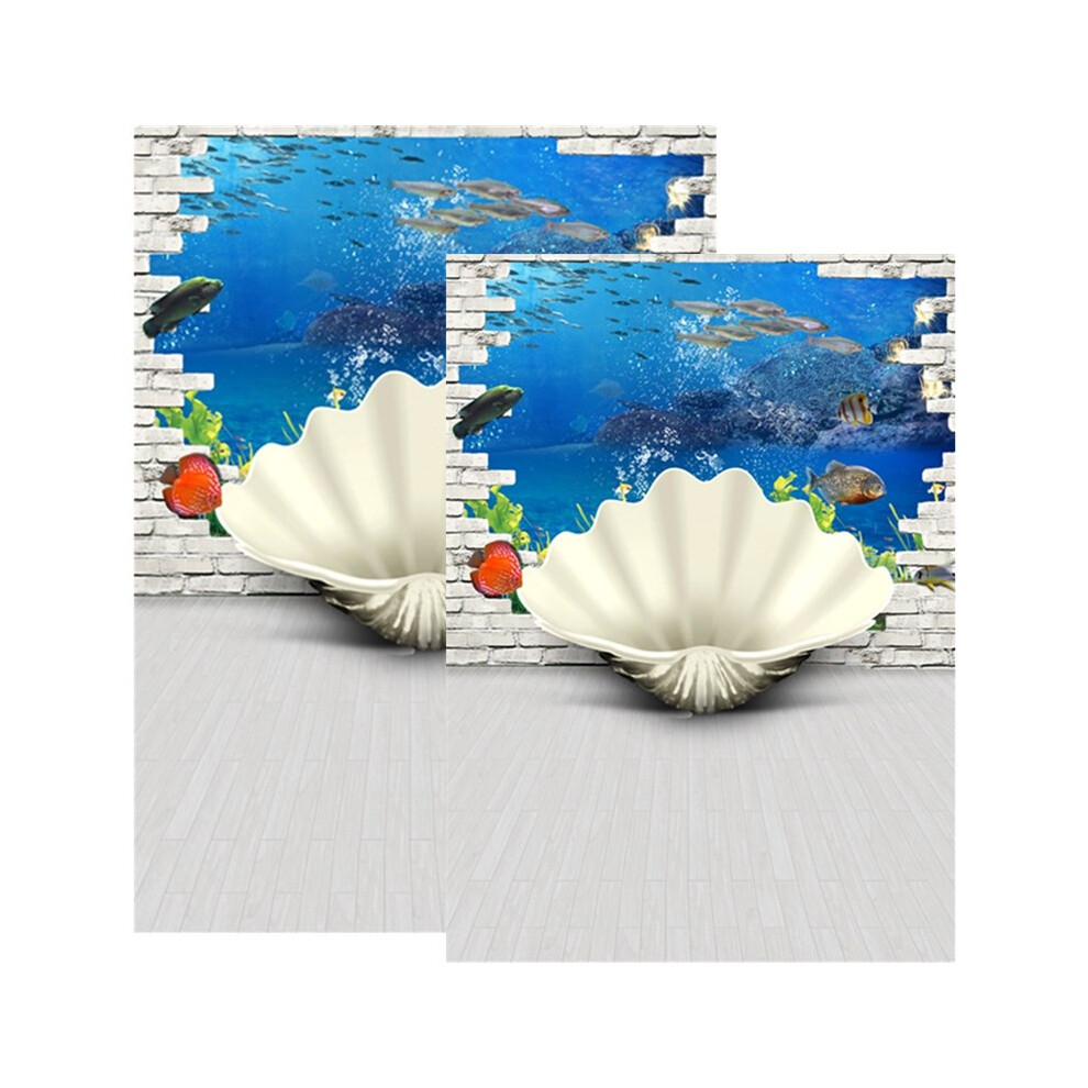 3X5ft 5X7ft Vinyl Sea Fish Shell Wall Photography Backdrop Background Studio Prop 300028126165