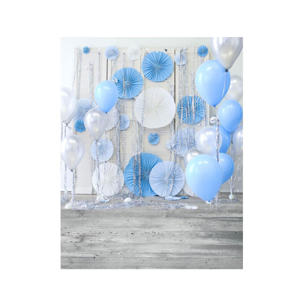 3X5ft 5X7ft Vinyl Balloon Wood Floor Photography Backdrop Background Studio Prop Blue 6900019344109