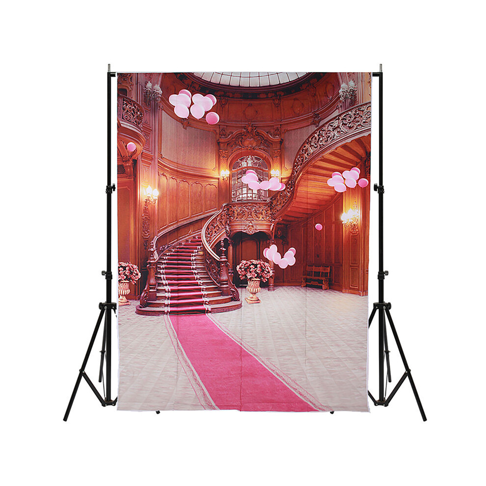5X7ft Vinyl Castle Balloon Photography Backdrop Background Studio Prop Pink 300029476566
