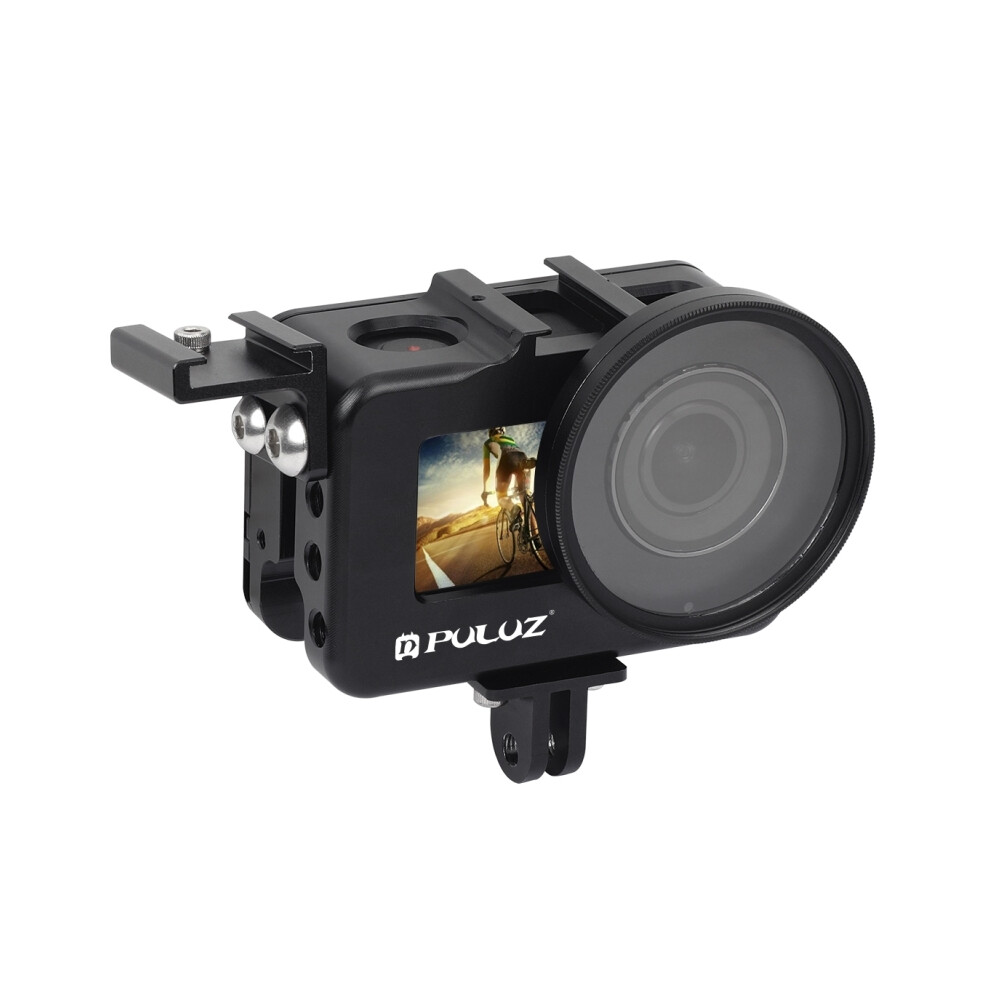 Puluz Pu331b Housing Cage Protective Case Frame Shell With Cold Shoe Mount For Dji Osmo Action Sports Camera 300028140925