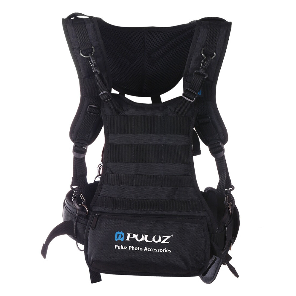 Puluz Pu6012 Multi Functional Bundle Double Shoulders Padded Strap Waist Belt Holder Holster For Slr Dslr Camera 8608657157447