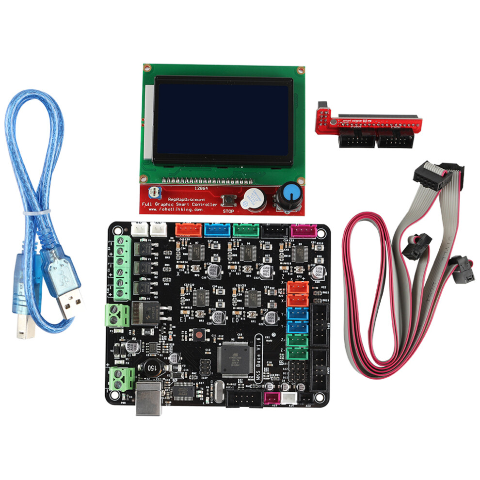 Mks Base V1.6 Integrated Motherboard With 12864 Lcd Screen Kit For 3D Printer 300028147269