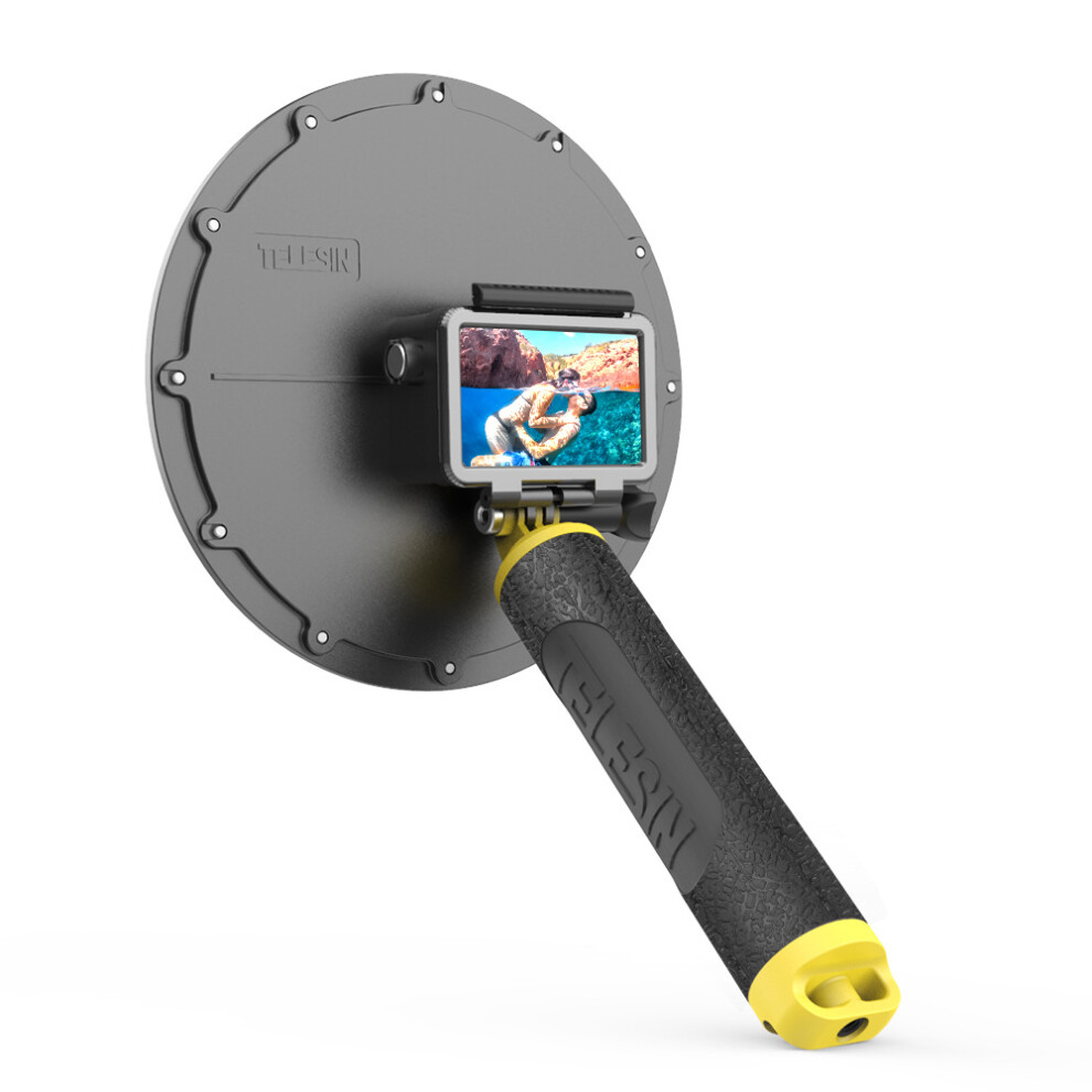 Telesin Os Dmp 001 30M Waterproof Diving Housing Case Dome Port With Floating Handle For Dji Osmo Action Sport Camera 300028136249