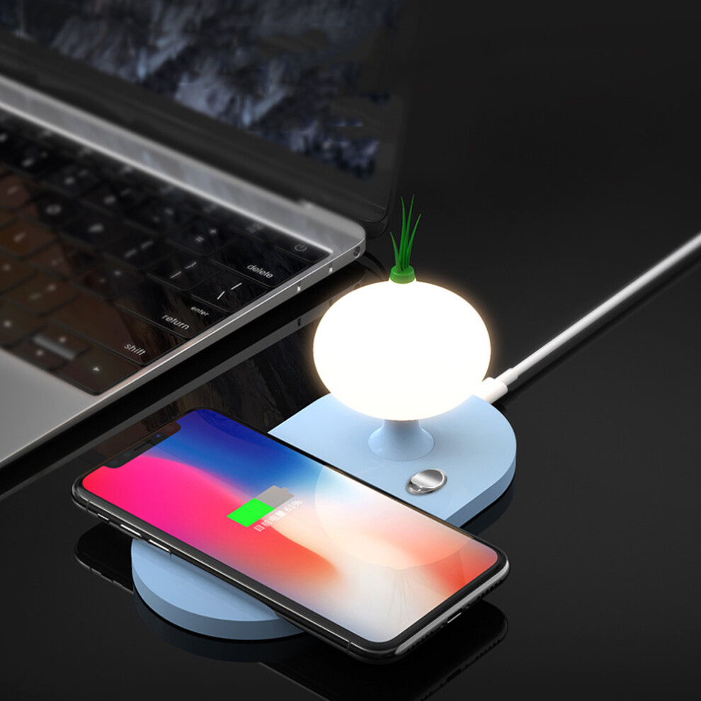 Bakeey 7.5W 10W Onion Head Night Smart Fast Charging Wireless Charger For Iphone Xs 11 Pro Huawei P30 Pro Note10 Light 6906139400732