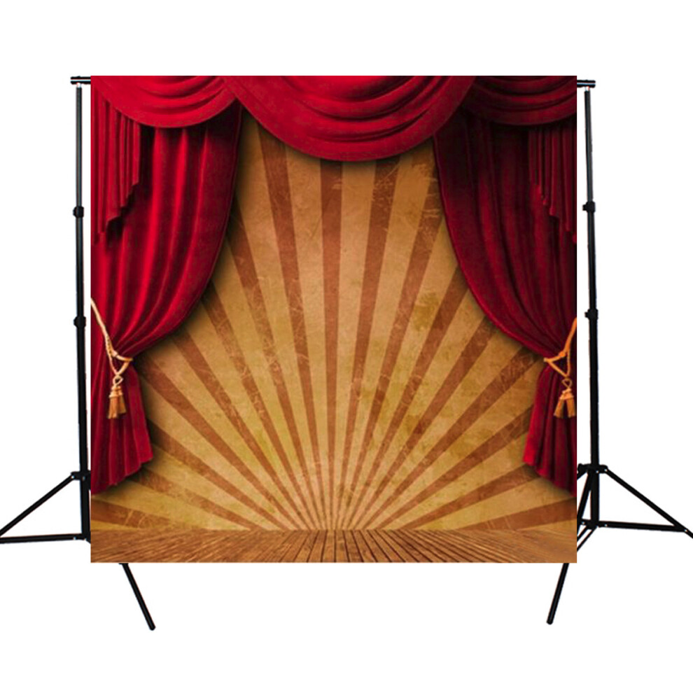 10X10ft Circus Curtain Stage Photography Backdrop Studio Prop Background Red 831726961296