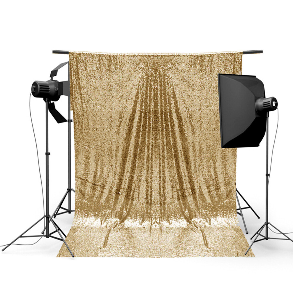 4X6ft Shimmer Sequin Photography Backdrop Studio Prop Background Gold 5056343903466