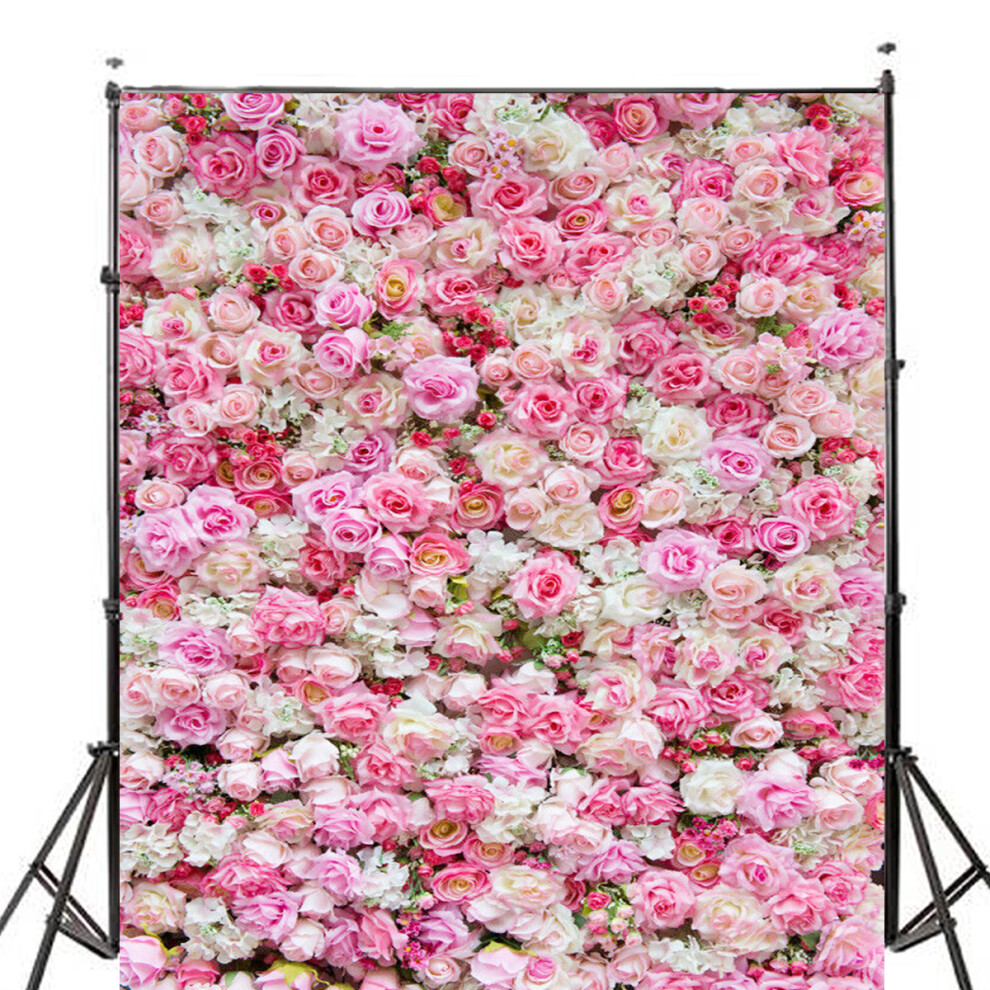 5X7ft Wedding Rose Flowers Photography Backdrop Studio Prop Background 6900618879651
