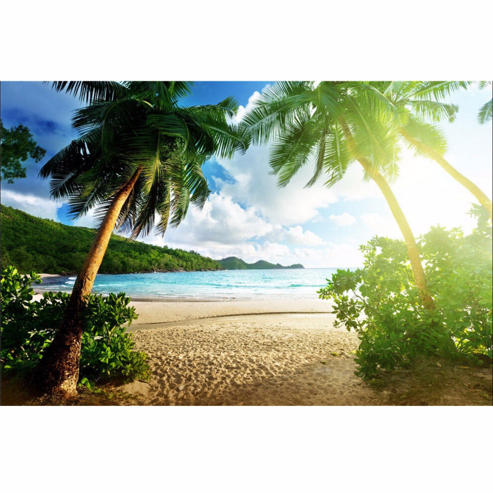 7X5ft Seaside Beach Summer Theme Photography Vinyl Backdrop Studio Background 2.1M X 1.5M 5056343903237