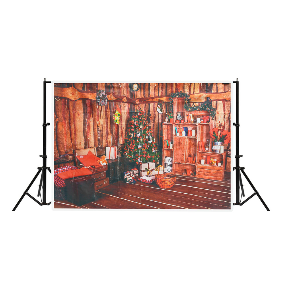 7X5ft Christmas Tree Living Room Photography Backdrop Studio Prop Background Red 6900617602410