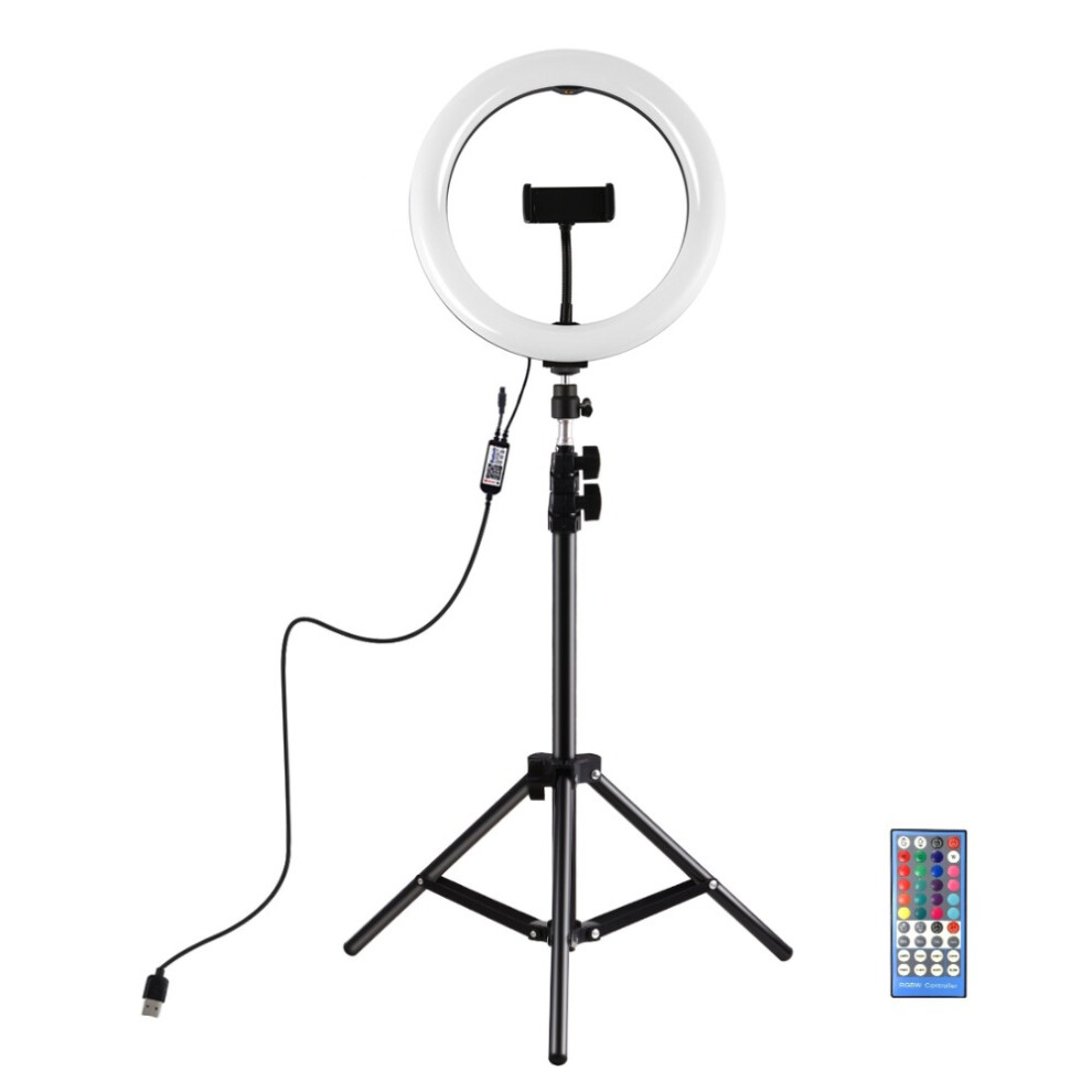 Puluz Pkt3051b 10.2 Inch Dimmable Led Video Ring With Pu419 Tripod Stand For Youtube Tik Tok Live Streaming Light 6900064689880