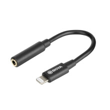 BOYA BY K1 3.5mm TRS to Lighting Adapter Cable for iPhone 11 Pro Xs Max Xr 8 Plus Connect to Camera Microphone BY WM4 BY WM8 Pro