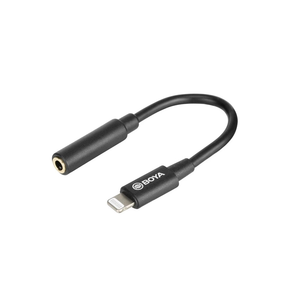 Boya By K1 3.5Mm Trs To Lighting Adapter Cable For Iphone 11 Pro Xs Max Xr 8 Plus Connect To Camera Microphone By Wm4 By Wm8 Pro 6906142376536
