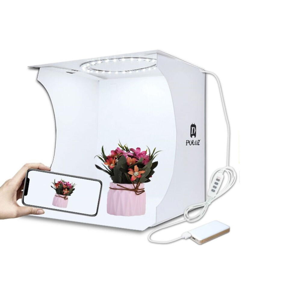 Puluz Pu5023 20Cm Ring Portable Foldable Mini Shooting Tent Box Softbox With Backdrop Light 6906139459907
