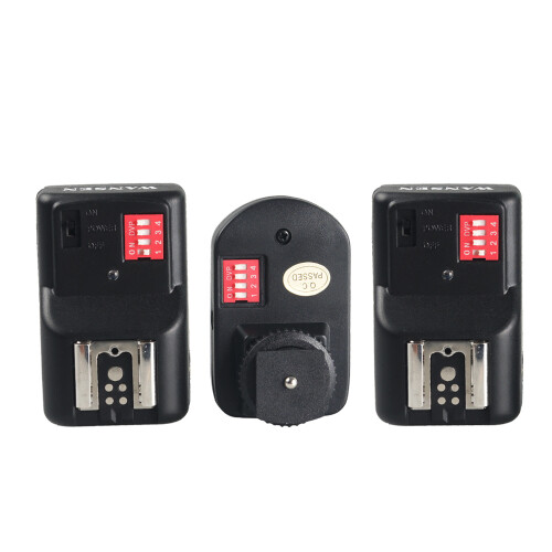 W&5 PT 16GY 16 Channels Wireless Flash Trigger Transmitter Set with 2 Receivers for Camera 2