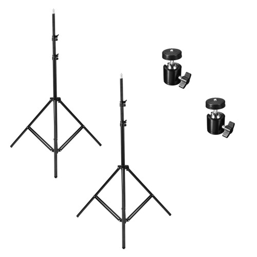 A Pair 2M 7ft Adjustable Video Ring Light Umbrella Lighting Tripod Stand Holder with 5M Strap 1