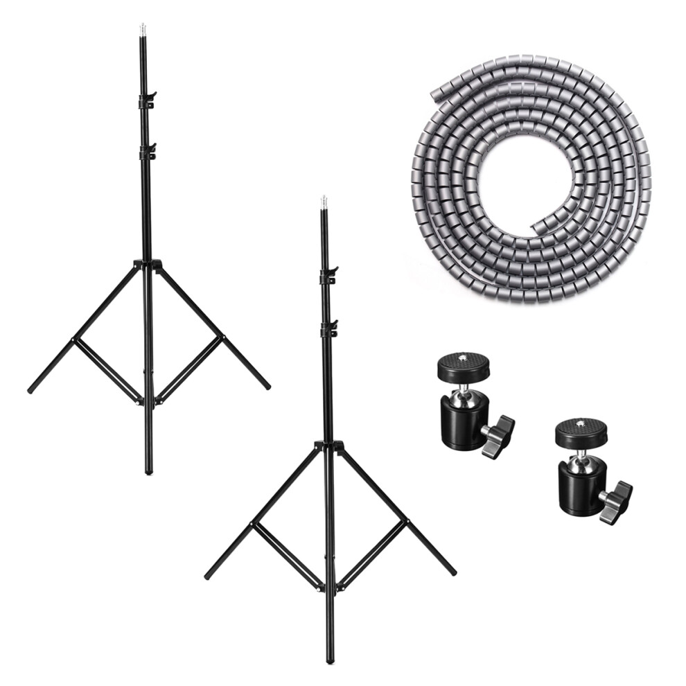 A Pair 2M 7Ft Adjustable Video Ring Umbrella Ing Tripod Stand Holder With 5M Strap Light 300742251976