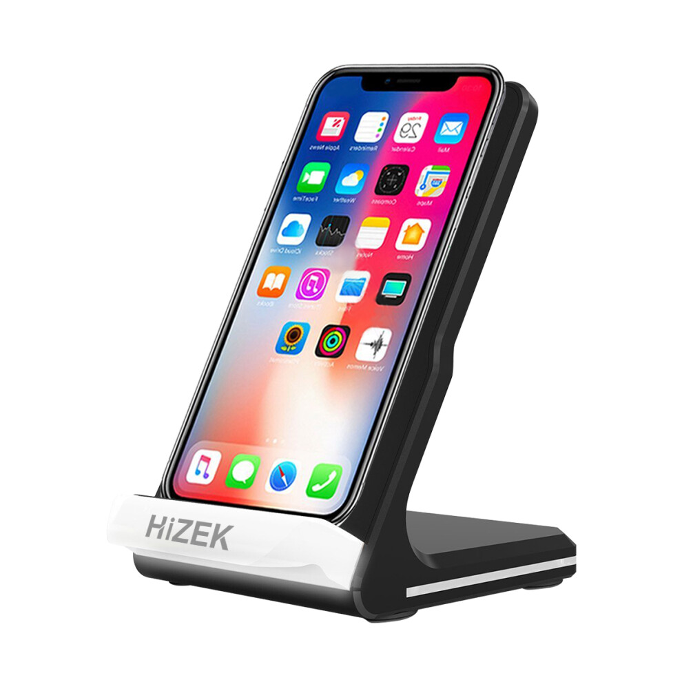 Hizek 10W Qi Wireless Fast Charging Charger Pad Sellphone Dock Holder For Iphonex 8 8Plus Samsung S8 Black 691219126553