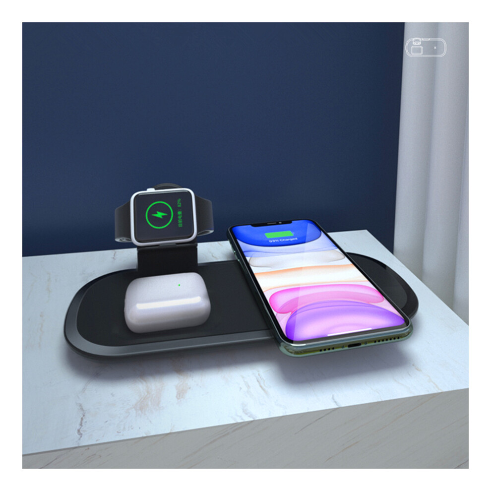 Bakeey 3 In 1 Qi Wireless Charger 10W 15W Wireless Charging For Iphone 12 11 Pro Max X Xs Max 8 For Iwatch 6 5 4 3 2 Airpods Pro 6900077270310