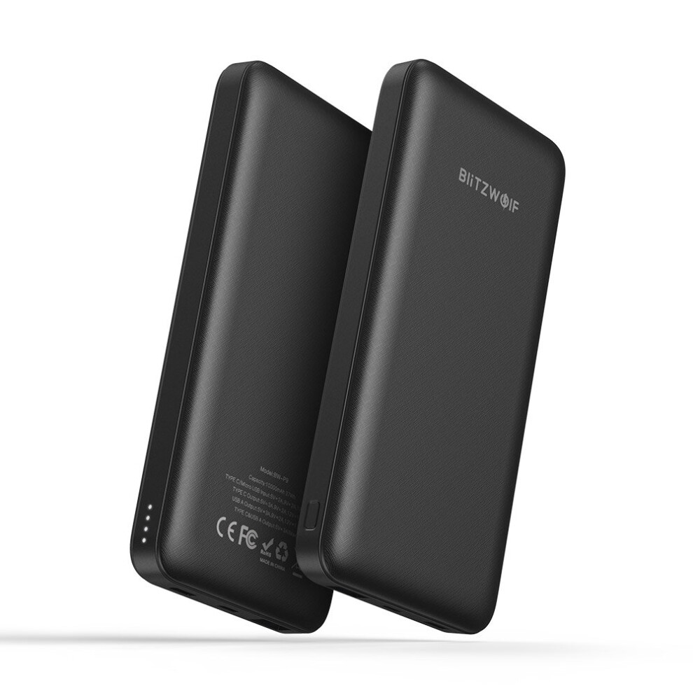 2Pcs Blitzwolf Bw P9 10000Mah 18W Qc3.0 Pd3.0 Fast Charging Power Bank External Battery Supply Dual Input & Dual Output For Iphone 14 Pro Max For Sam 3345536248272