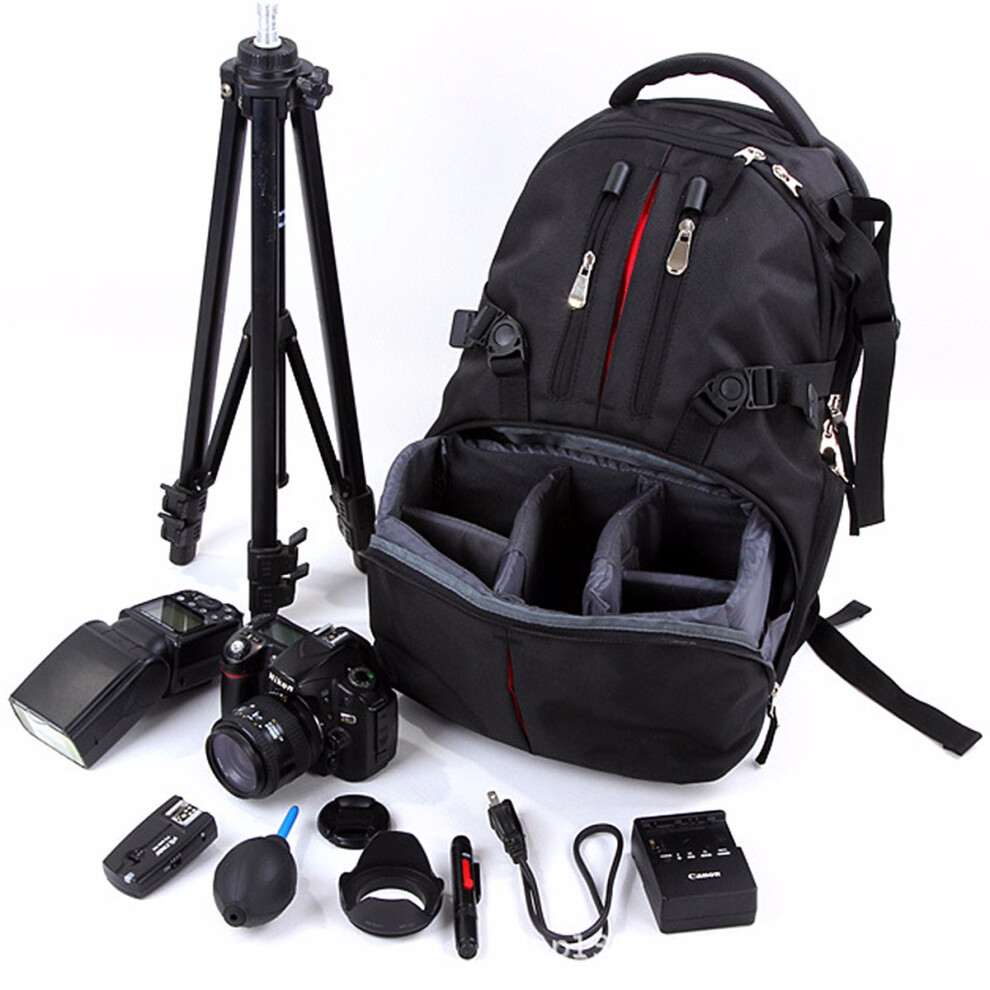 Nylon Waterproof Shockproof Camera Laptop Bag Lens Case Backpack For Canon Nikon Slr Dslr Camera 763033807755