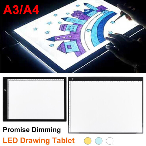A3 A4 Dimming LED Tracing Light Box Drawing Tattoo Board Pad Table Stencil Arts 1
