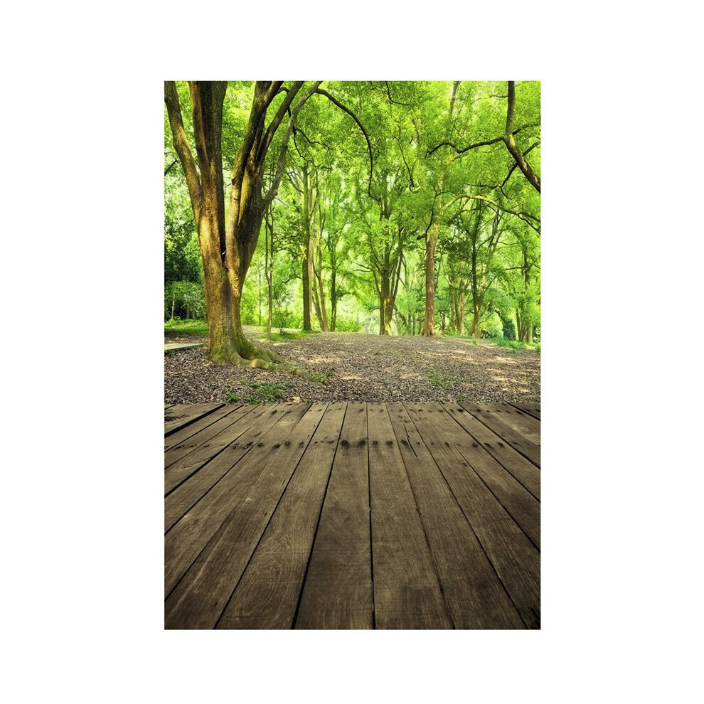 3X5ft Forest Scenery Wood Floor Vinyl Backdrop Photography Prop Photo Background 191466610251