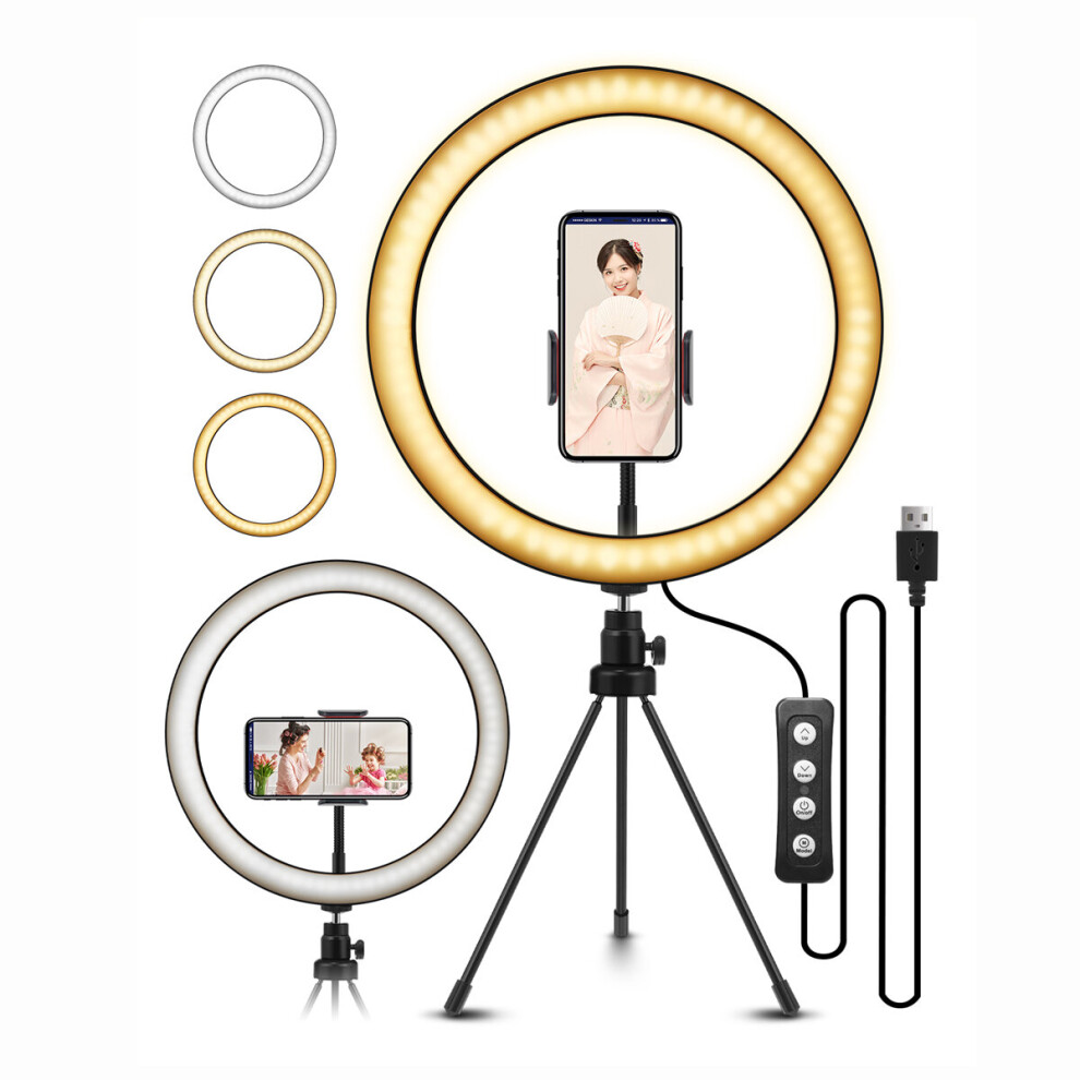 Elegiant 10.2 Inch Led Ring Video Lamp With Tripod Stand For Selfie Youtube Video Live Broadcast Stream Makeup Photography Light 835558680394
