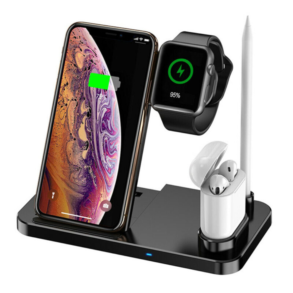 Bakeey 4 In 1 Wireless Charger Fast Charging Dock Stand For Apple Watch Iphone Xs 11Pro Mi10 9Pro K30 6900066976124