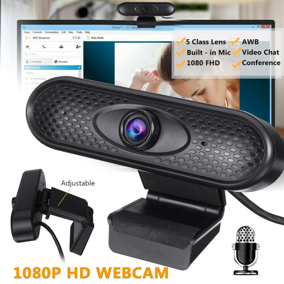 1080P Hd Webcam Pc Usb Camera Video Recording W Microphone For Desktop Notebook 9772061779164