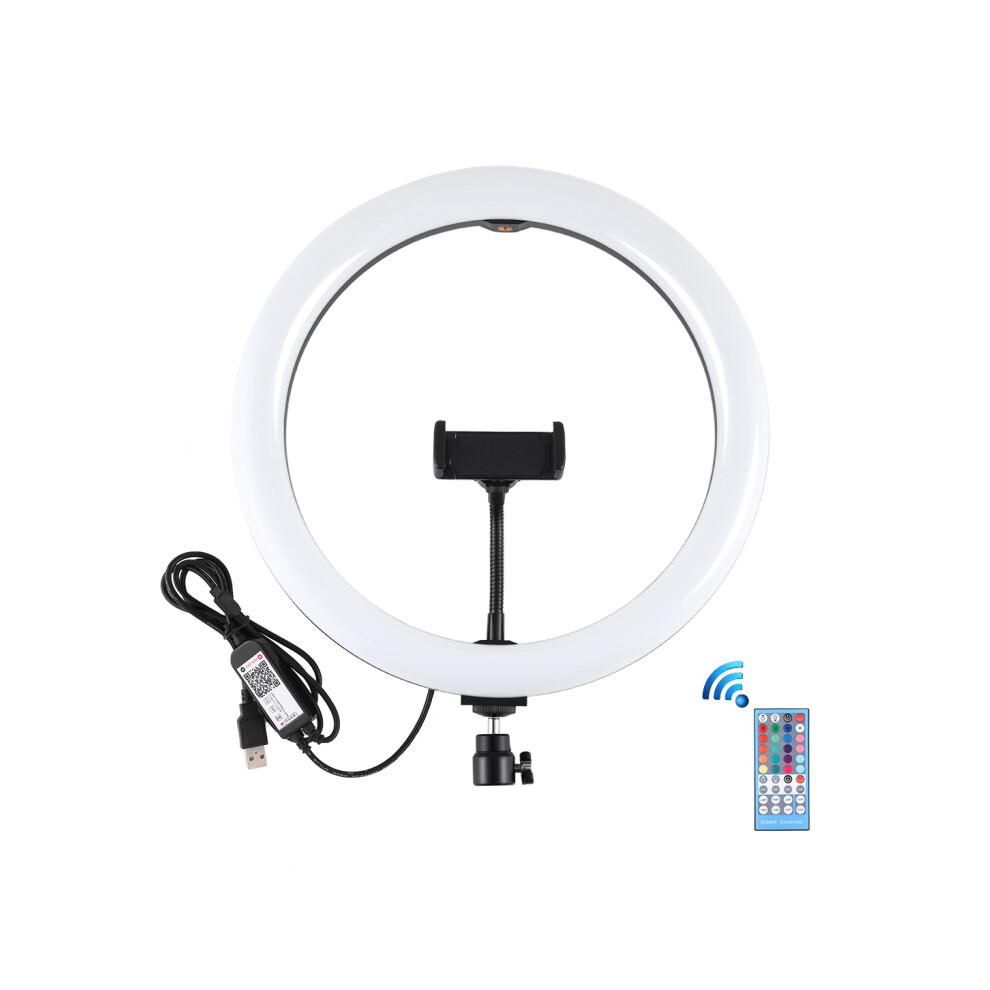 Puluz Pu458b 11.8 Inch 30Cm Rgbw Dimmable Led Ring For Video Live Broadcast Selfie Photography With Remote Control Light 787851800705