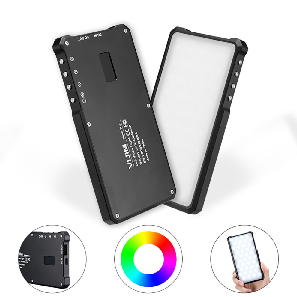 Vijim Vl 3 Rgb Led 3000K 6500K Video With Oled Display Cri 96 Vlog Video Photography Fill Light 6900069000345