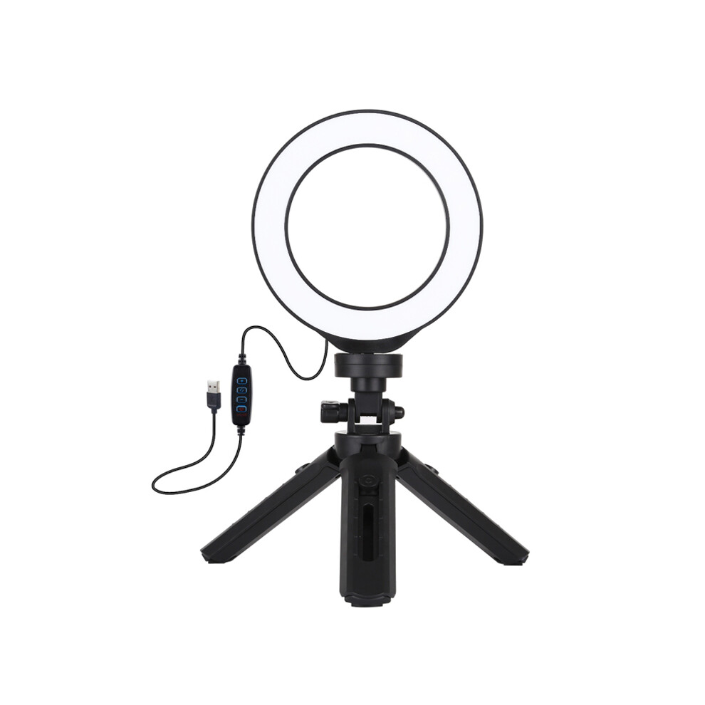 Puluz Pkt3058b 4.7 Inch Usb 3 Modes Dimmable Led Ring For Youtube Tik Tok Live Streaming Broadcast Vlogging Selfie With 16.5Cm Tripod Light 6906141304790